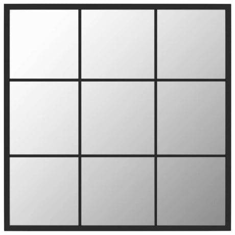Vidaxl wandspiegel 60x60 cm metaal zwart