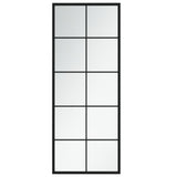 Vidaxl wandspiegel 100x40 cm metaal zwart