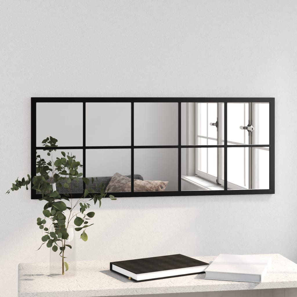 Vidaxl Wall Mirror 100x40 cm Metal Black