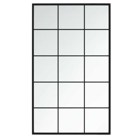 Vidaxl wandspiegel 100x60 cm metaal zwart