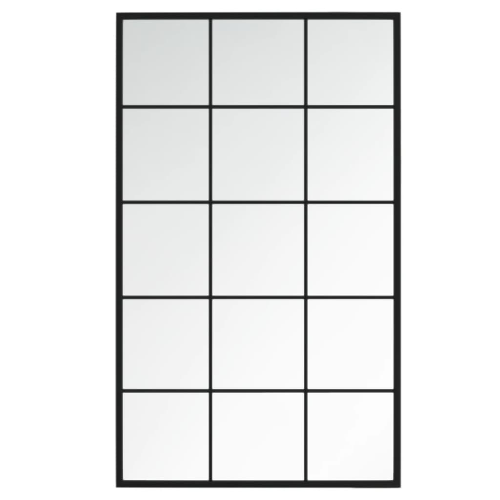 Vidaxl Mirror de pared 100x60 cm de metal negro