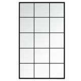 Vidaxl Mirror de pared 100x60 cm de metal negro