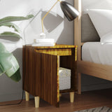 Vidaxl nachtkastjes 2 st met houten poten 40x30x50 cm bruin eikenkleur