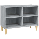 Vidaxl tv-meubel met houten poten 69,5x30x50 cm grijs sonoma eiken