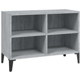 Vidaxl tv-meubel met metalen poten 69,5x30x50 cm grijs sonoma eiken