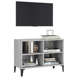 Vidaxl tv-meubel met metalen poten 69,5x30x50 cm grijs sonoma eiken