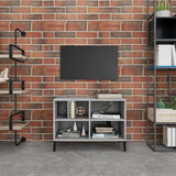 Vidaxl tv-meubel met metalen poten 69,5x30x50 cm grijs sonoma eiken