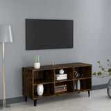 Vidaxl tv-meubel met metalen poten 103,5x30x50 cm gerookt eikenkleurig