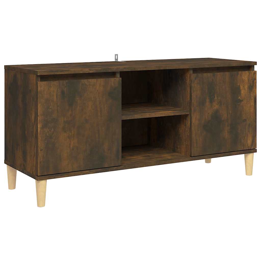 Vidaxl tv-meubel met houten poten 103,5x35x50 cm gerookt eikenkleurig