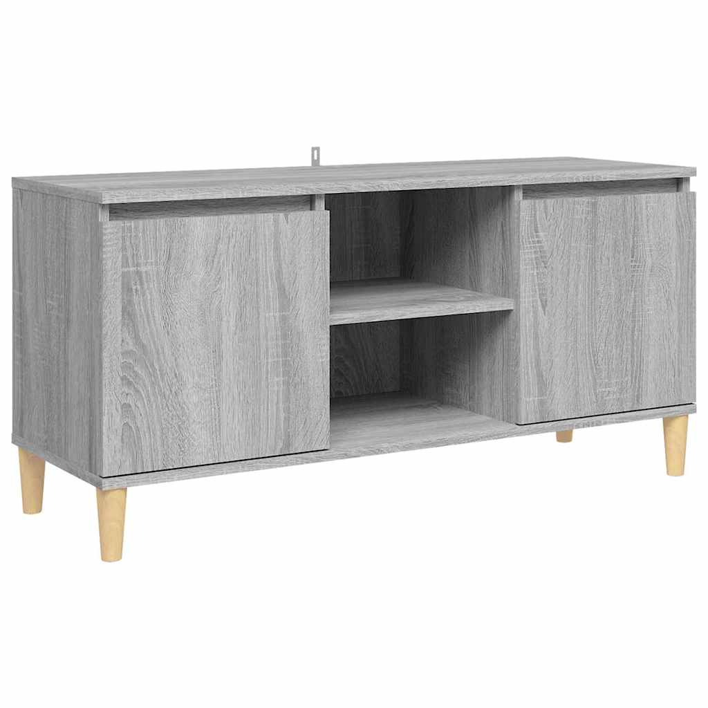 Vidaxl tv-meubel met houten poten 103,5x35x50 cm grijs sonoma eiken