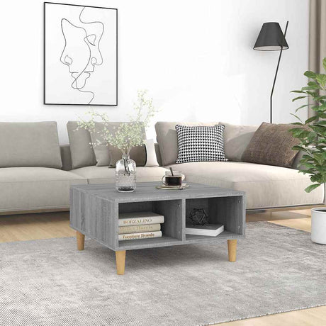 Vidaxl salontafel 60x60x30 cm bewerkt hout grijs sonoma eikenkleurig