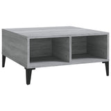 Vidaxl salontafel 60x60x30 cm bewerkt hout grijs sonoma eikenkleurig