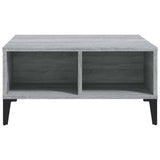 Vidaxl salontafel 60x60x30 cm bewerkt hout grijs sonoma eikenkleurig