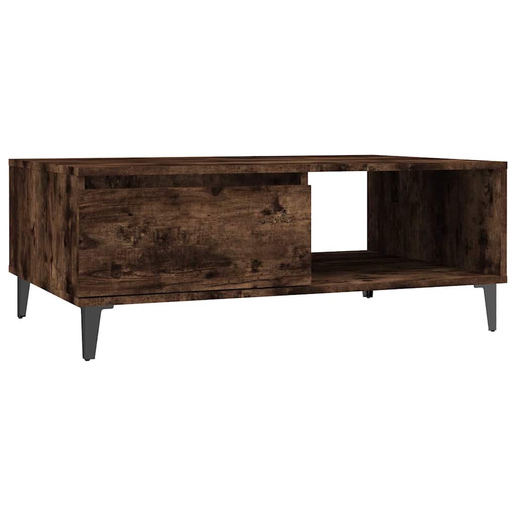 Vidaxl salontafel 90x60x35 cm bewerkt hout gerookt eikenkleurig