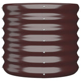 Vidaxl plantenbak 40x40x36 cm gegalvaniseerd staal bruin
