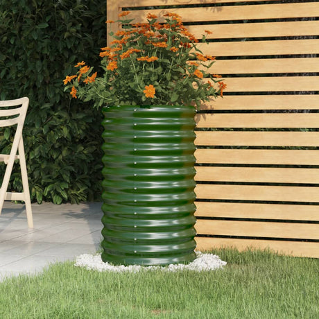 Vidaxl plantenbak 40x40x68 cm gegalvaniseerd staal groen