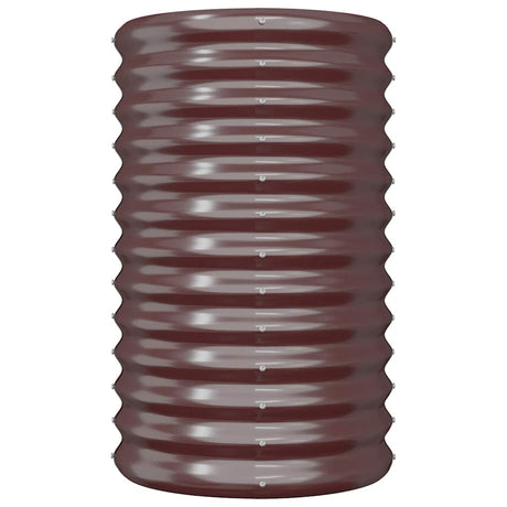 Vidaxl plantenbak 40x40x68 cm gegalvaniseerd staal bruin