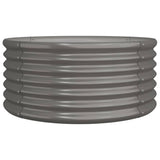 Vidaxl plantenbak 80x80x36 cm gegalvaniseerd staal grijs