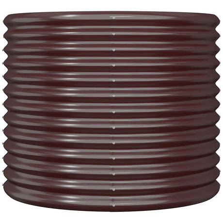 Vidaxl plantenbak 80x80x68 cm gegalvaniseerd staal bruin