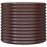 Vidaxl plantenbak 80x80x68 cm gegalvaniseerd staal bruin