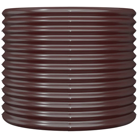 Vidaxl plantenbak 80x80x68 cm gegalvaniseerd staal bruin