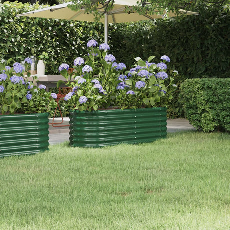 Vidaxl plantenbak 114x40x36 cm gegalvaniseerd staal groen