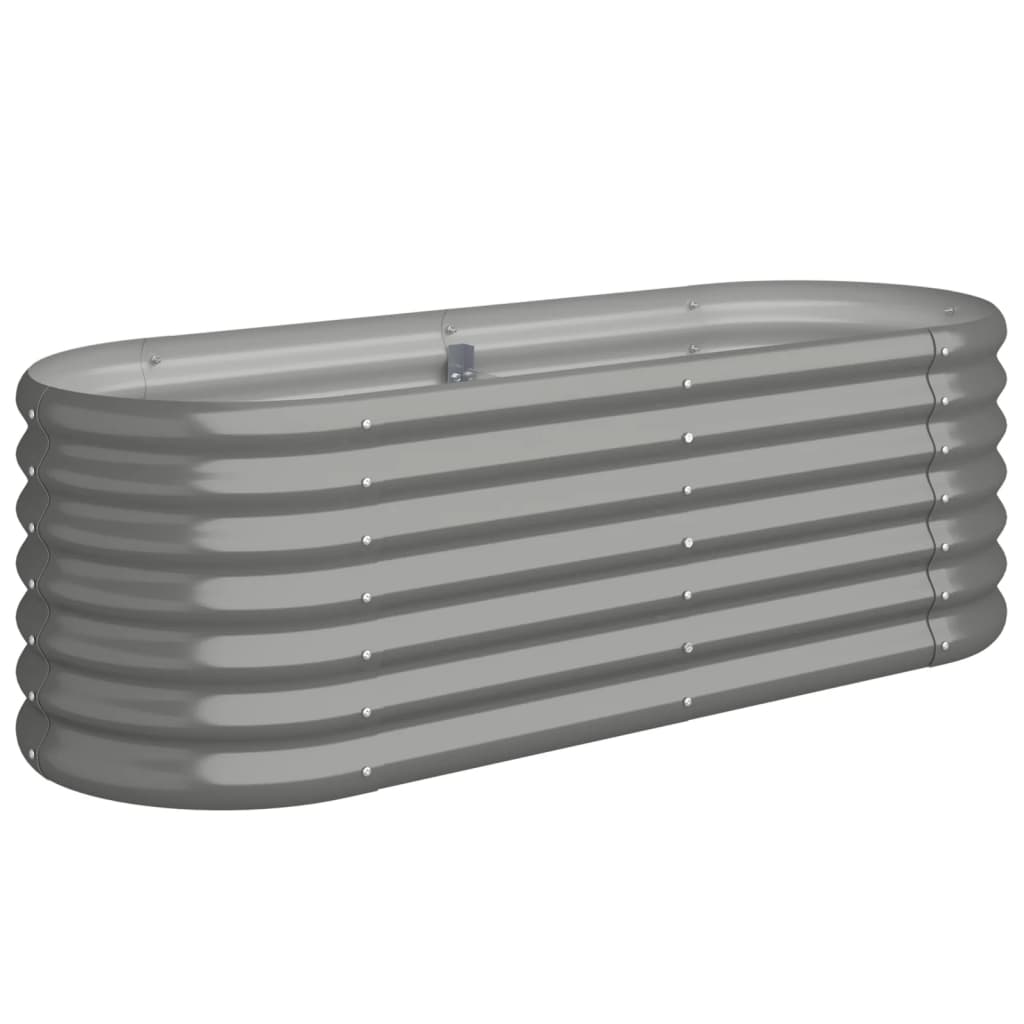 Vidaxl Planning Box 114x40x36 cm en polvo -acero recubierto gris