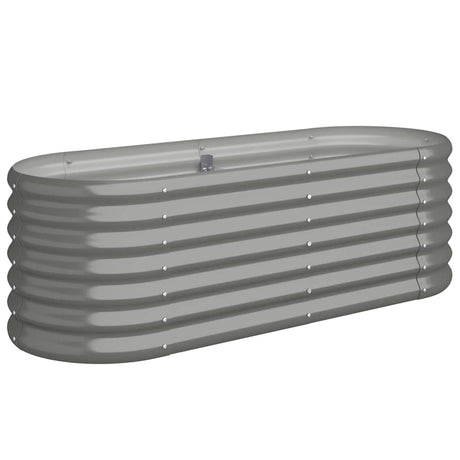 Vidaxl plantenbak 114x40x36 cm gegalvaniseerd staal grijs