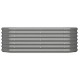 Vidaxl plantenbak 114x40x36 cm gegalvaniseerd staal grijs