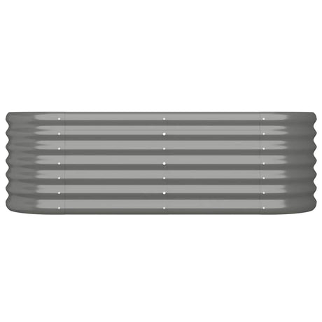 Vidaxl plantenbak 114x40x36 cm gegalvaniseerd staal grijs