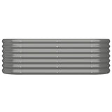 Vidaxl Planning Box 114x40x36 cm en polvo -acero recubierto gris