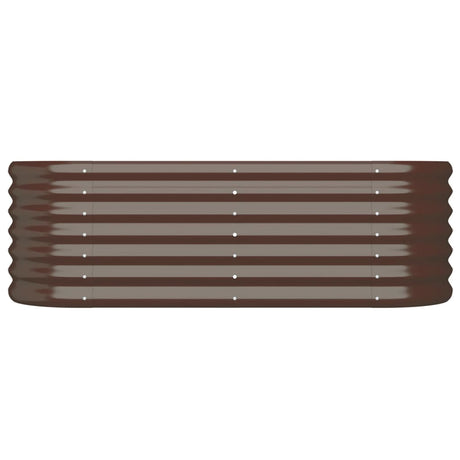 Vidaxl plantenbak 114x40x36 cm gegalvaniseerd staal bruin