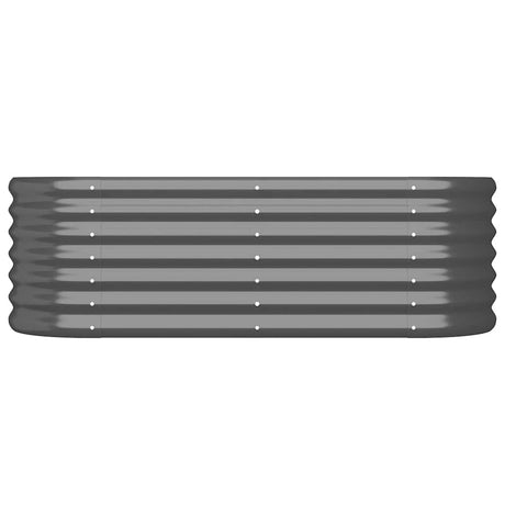 Vidaxl plantenbak 114x40x36 cm gegalvaniseerd staal antracietkleurig
