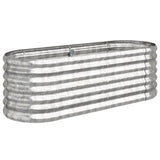 Vidaxl plantenbak 114x40x36 cm gegalvaniseerd staal zilverkleurig