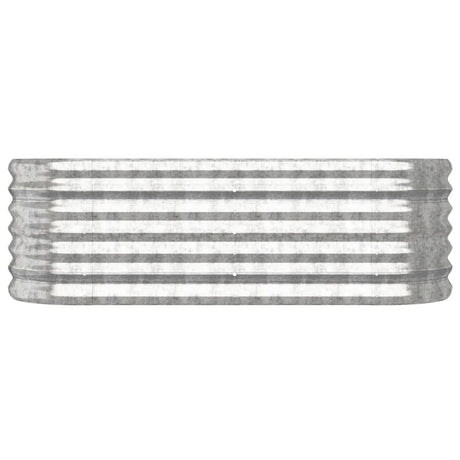 Vidaxl plantenbak 114x40x36 cm gegalvaniseerd staal zilverkleurig