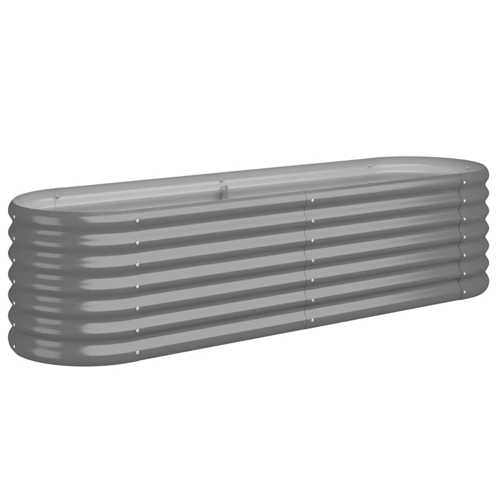 Vidaxl plantenbak 152x40x36 cm gegalvaniseerd staal grijs