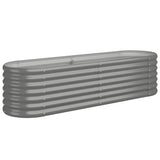 Vidaxl plantenbak 152x40x36 cm gegalvaniseerd staal grijs