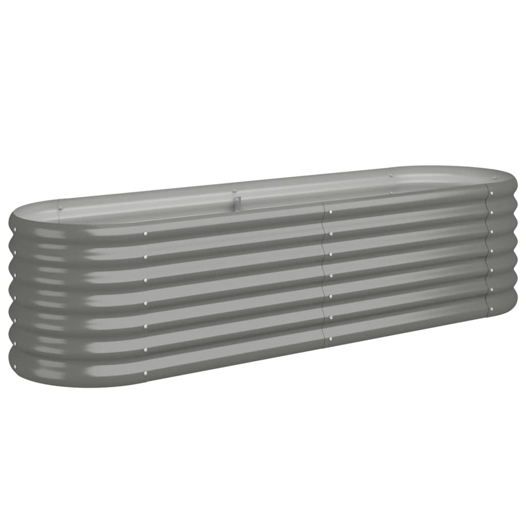 Vidaxl plantenbak 152x40x36 cm gegalvaniseerd staal grijs