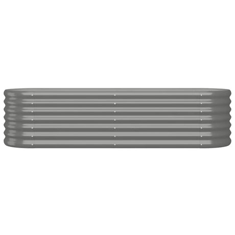 Vidaxl plantenbak 152x40x36 cm gegalvaniseerd staal grijs