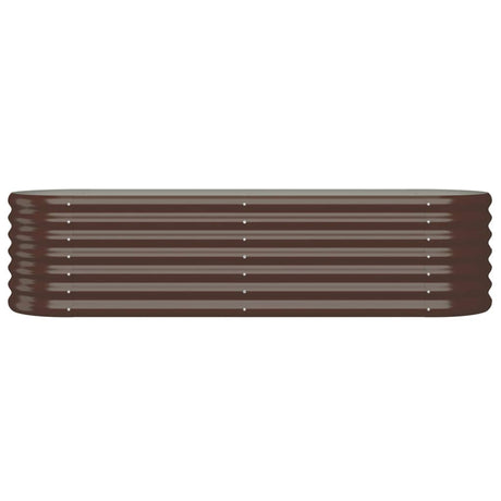 Vidaxl plantenbak 152x40x36 cm gegalvaniseerd staal bruin