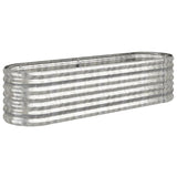 Vidaxl plantenbak 152x40x36 cm gegalvaniseerd staal zilverkleurig
