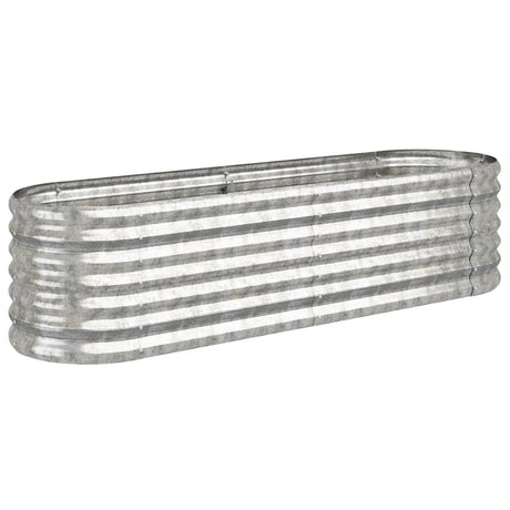 Vidaxl plantenbak 152x40x36 cm gegalvaniseerd staal zilverkleurig