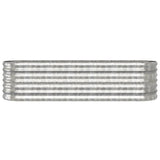 Vidaxl plantenbak 152x40x36 cm gegalvaniseerd staal zilverkleurig
