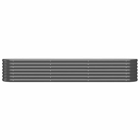Vidaxl plantenbak 224x40x36 cm gegalvaniseerd staal antracietkleurig
