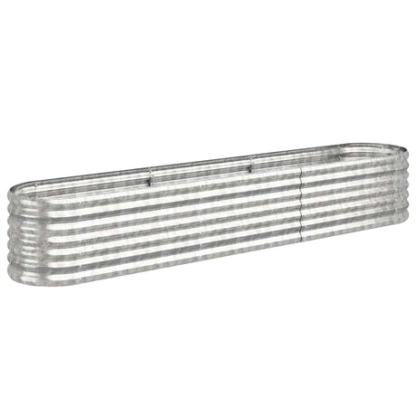 Vidaxl plantenbak 224x40x36 cm gegalvaniseerd staal zilverkleurig
