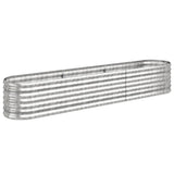 Vidaxl plantenbak 224x40x36 cm gegalvaniseerd staal zilverkleurig