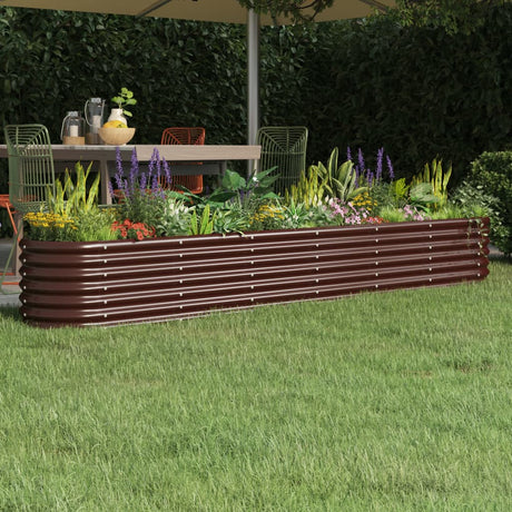Vidaxl plantenbak 260x40x36 cm gegalvaniseerd staal bruin
