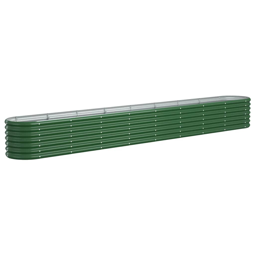 VidaXL Planter 332x40x36 cm powder -coated steel green