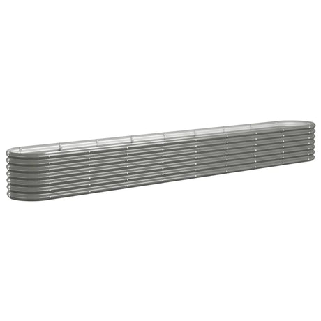 Vidaxl plantenbak 332x40x36 cm gegalvaniseerd staal grijs