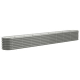 Vidaxl plantenbak 332x40x36 cm gegalvaniseerd staal grijs